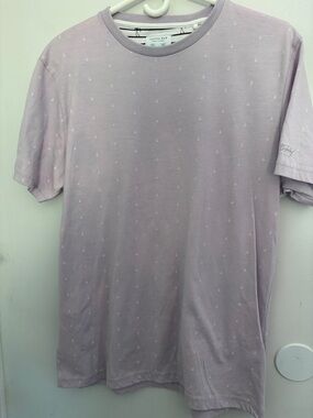 Cactus Man Ricky Singh Men’s Lavender Anchor-Print Crewneck Tee XL